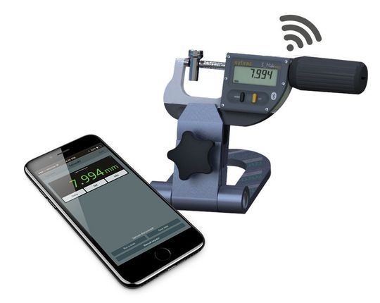 Les comparateurs Sylvac interagissent simplement avec les smartphones. Les comparateurs Sylvac interagissent simplement avec les smartphones.