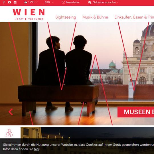 Die Website www.wien.info lieferte die Daten für das Forschungsprojekt. Die Website www.wien.info lieferte die Daten für das Forschungsprojekt.
