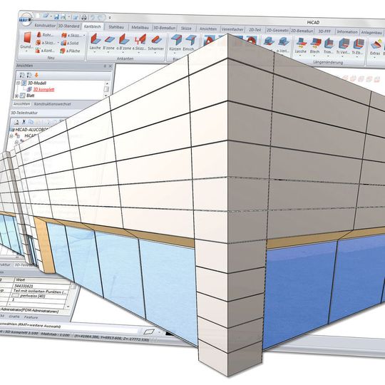 Hicad Alucobond: Die CAD-Lösung für den Fassadenbau unterstützt den Anwender vom Entwurf der gesamten Gebäudehülle bis zur Ausgabe der dazugehörigen Fertigungsunterlagen Hicad Alucobond: Die CAD-Lösung für den Fassadenbau unterstützt den Anwender vom Entwurf der gesamten Gebäudehülle bis zur Ausgabe der dazugehörigen Fertigungsunterlagen