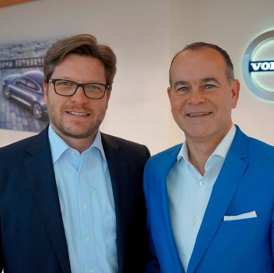Neue Doppelspitze bei Volvo Car Financial Services: Sebastian Dumrath (li.) und Thomas Mengelkoch.