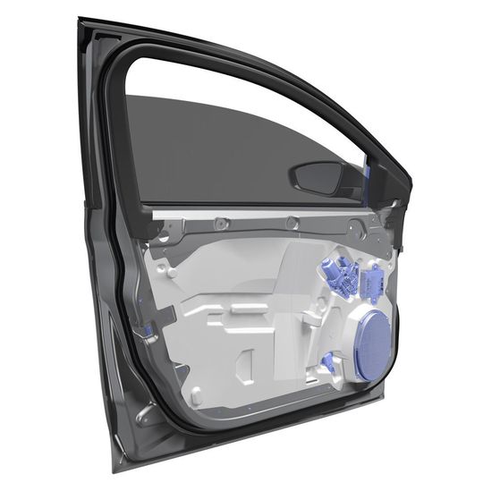 Magna hat ein Türmodul vorgestellt, das zu einem Großteil aus Aluminium besteht und so bis zu 42,5 Prozent leichter ist als herkömmliche Türen. Magna hat ein Türmodul vorgestellt, das zu einem Großteil aus Aluminium besteht und so bis zu 42,5 Prozent leichter ist als herkömmliche Türen.