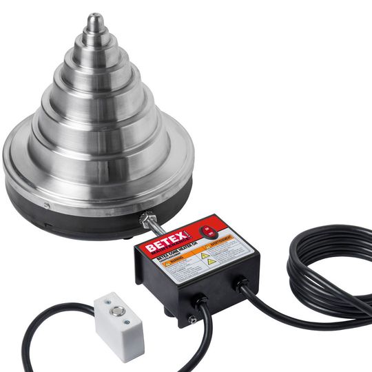 Der Anwärmer Betex Cone Heater mit Thermostat und Wärmehaltefunktion. Der Anwärmer Betex Cone Heater mit Thermostat und Wärmehaltefunktion.