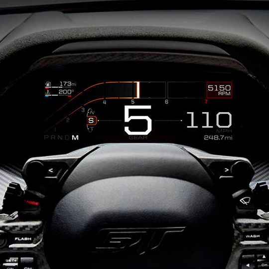 Ford, Pektron und Conjure entwickelten ein Display, das dem Fahrer nur die für den jeweiligen Fahrzustand relevanten Informationen anzeigt. Ford, Pektron und Conjure entwickelten ein Display, das dem Fahrer nur die für den jeweiligen Fahrzustand relevanten Informationen anzeigt.