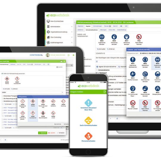 Die modular aufgebaute Software für Arbeitssicherheit, Umweltmanagement und Nachhaltigkeit Eco Web Desk wird in der flexiblen SaaS-Version (Software as a Service) bei Lödige eingesetzt. Die modular aufgebaute Software für Arbeitssicherheit, Umweltmanagement und Nachhaltigkeit Eco Web Desk wird in der flexiblen SaaS-Version (Software as a Service) bei Lödige eingesetzt.