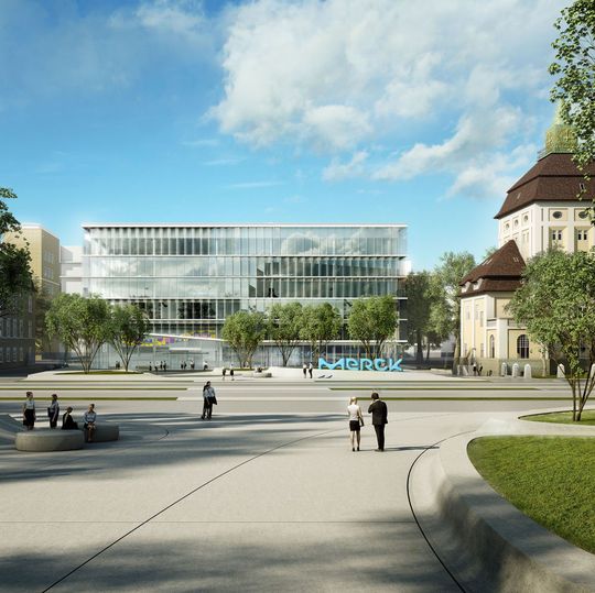 Merck richtet die Konzernzentrale in Darmstadt neu aus. Merck richtet die Konzernzentrale in Darmstadt neu aus.
