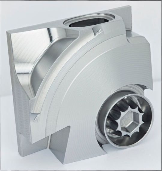 Das Demowerkstück aus dem Workshop in Kassel. Der Werkstoff ist Stahl 1.2312.