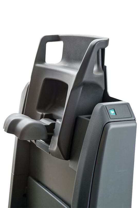 Optional ist der EZS 350 mit einer höhenverstellbaren Rückenlehne sowie einem Klappsitz verfügbar, um bei längeren Strecken die Beine zu entlasten. Optional ist der EZS 350 mit einer höhenverstellbaren Rückenlehne sowie einem Klappsitz verfügbar, um bei längeren Strecken die Beine zu entlasten.