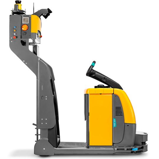 EZS 350a ist ein automatisierter Schlepper, der sich problemlos in bestehende Fabrikstrukturen integrieren lässt. Standardisierte Transportprozesse in der Produktionsversorgung sind sein Metier. EZS 350a ist ein automatisierter Schlepper, der sich problemlos in bestehende Fabrikstrukturen integrieren lässt. Standardisierte Transportprozesse in der Produktionsversorgung sind sein Metier.