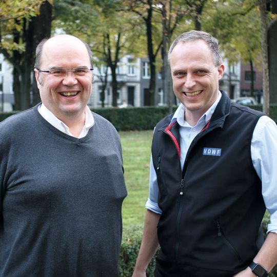 Jari Saaranen (left) with Ralf Duerrwaechter, the CEO of German Association of Tool and Mould Manufacturers (VDWF). Jari Saaranen (left) with Ralf Duerrwaechter, the CEO of German Association of Tool and Mould Manufacturers (VDWF).