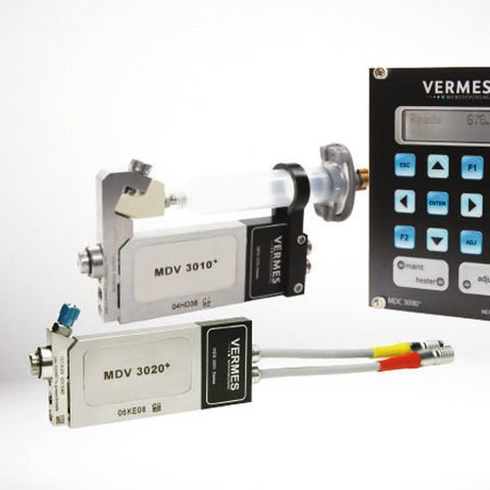 Vermes Microdispensing unterstützt mit den neuen Systemen die Hochvolumenfertigung und fortschreitende Miniaturisierung in der Mikrodosierung. Vermes Microdispensing unterstützt mit den neuen Systemen die Hochvolumenfertigung und fortschreitende Miniaturisierung in der Mikrodosierung.