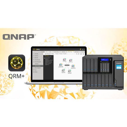 Mit QRM+ lassen sich Geräte im Netzwerk zentral verwalten. Mit QRM+ lassen sich Geräte im Netzwerk zentral verwalten.