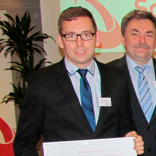 Dipl.-Ing. (FH) Daniel Ziegler bei der Preisverleihung.