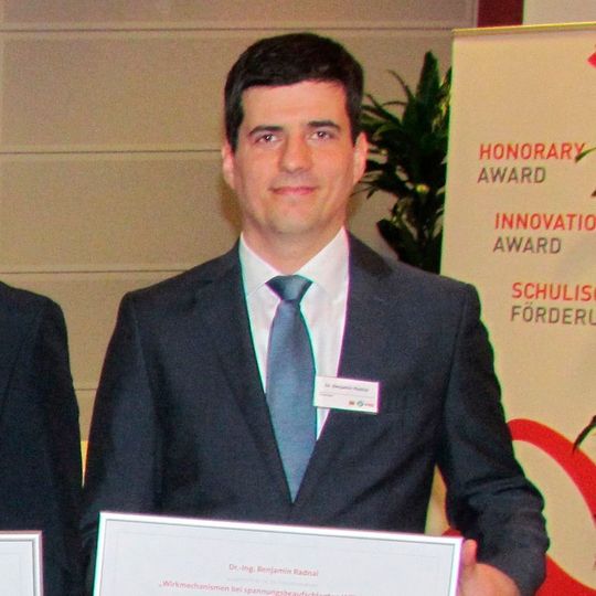 Dr.-Ing. Benjámin Radnai bei der Preisverleihung.
