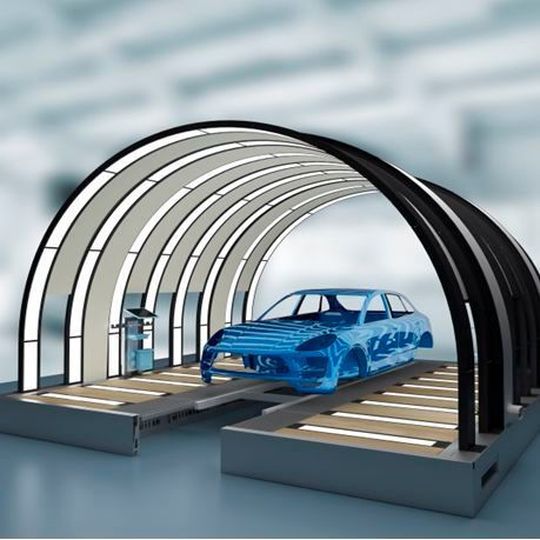 Der Lichttunnel Eco Reflect bietet visuell und ergonomisch bestmögliche Voraussetzungen, um die Qualität von Lackoberflächen zu kontrollieren. Der Lichttunnel Eco Reflect bietet visuell und ergonomisch bestmögliche Voraussetzungen, um die Qualität von Lackoberflächen zu kontrollieren.