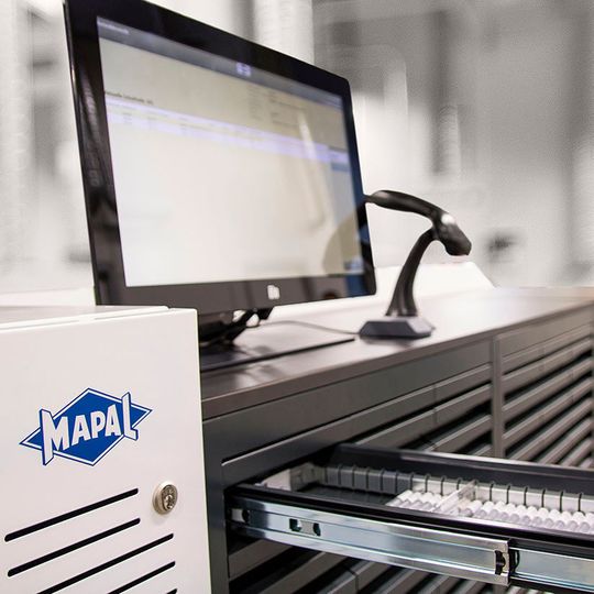 The automatic tool dispensing system Unibase-M ensures a fast, efficient and controlled tool supply. The automatic tool dispensing system Unibase-M ensures a fast, efficient and controlled tool supply.