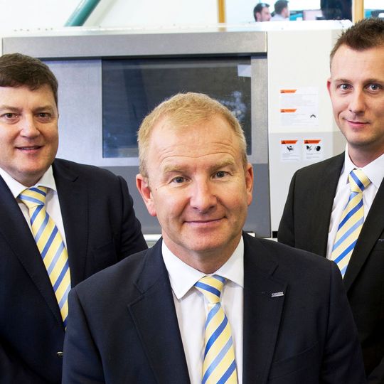 Citizen Machinery UK’s new management team. Edward James (left), managing director, Darren Wilkins (centre), deputy managing director, and Jon Hart (right), finance and administration director. Citizen Machinery UK’s new management team. Edward James (left), managing director, Darren Wilkins (centre), deputy managing director, and Jon Hart (right), finance and administration director.