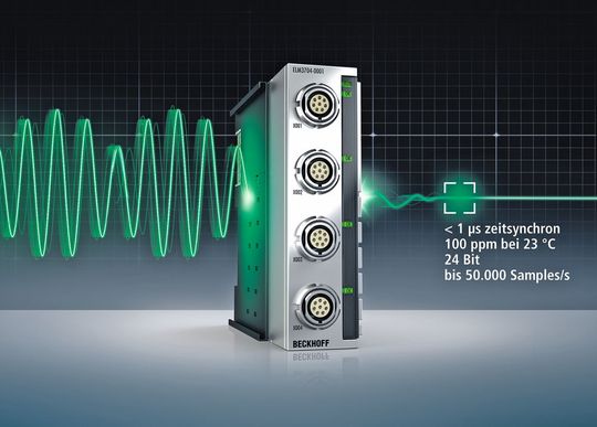 Mit den EtherCAT-Messtechnikmodulen erweitert Beckhoff sein Messtechnik-Sortiment um die Präzisions- und Hochgeschwindigkeits-Messtechnik. Mit den EtherCAT-Messtechnikmodulen erweitert Beckhoff sein Messtechnik-Sortiment um die Präzisions- und Hochgeschwindigkeits-Messtechnik.