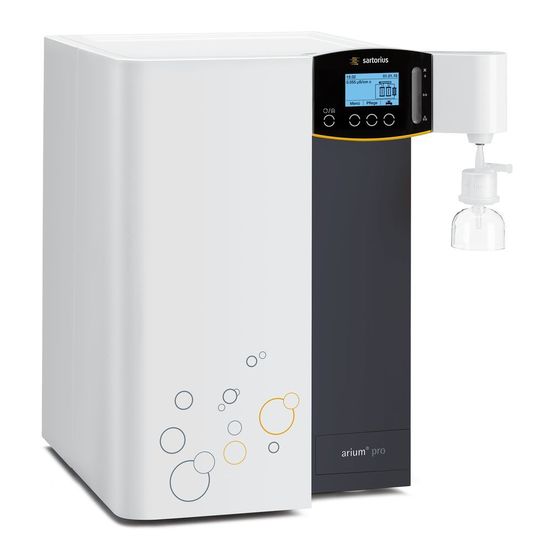 Current model of the ultrapure water system Arium pro VF Current model of the ultrapure water system Arium pro VF