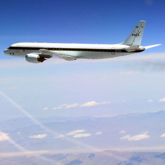 Abgasmessungen im Formationsflug ... (Ausschnitt) Abgasmessungen im Formationsflug ... (Ausschnitt)