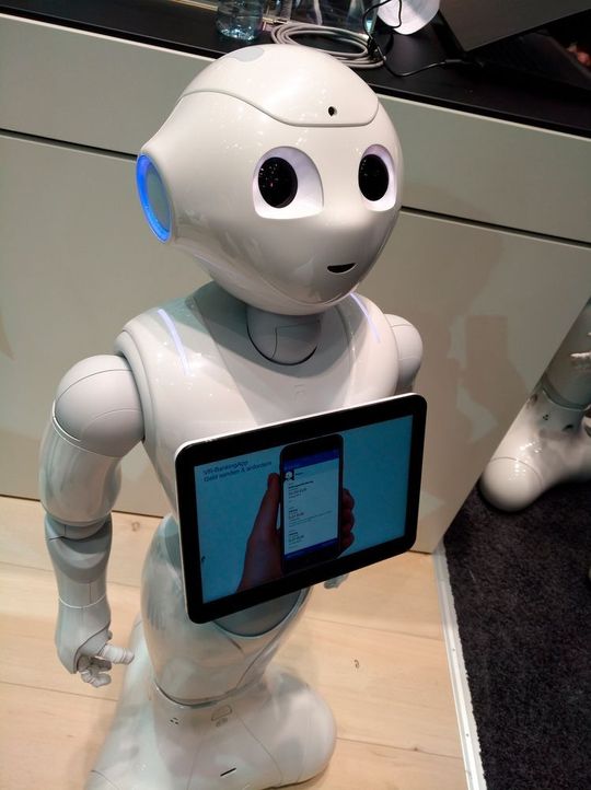 Pepper am Stand von IBM