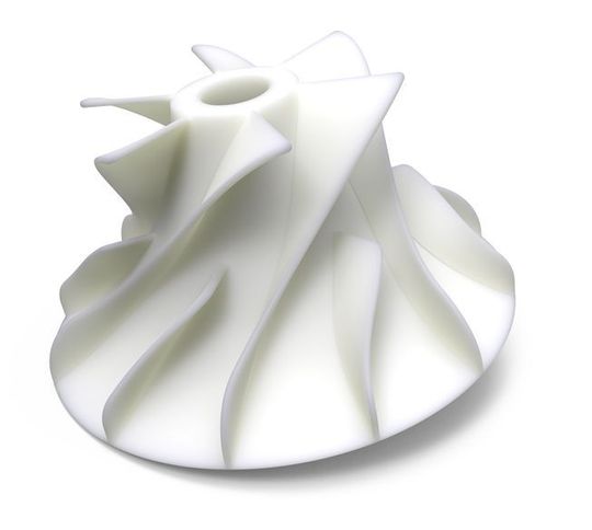 Turbine créée en SLS (Selective Laser Sintering). Turbine créée en SLS (Selective Laser Sintering).