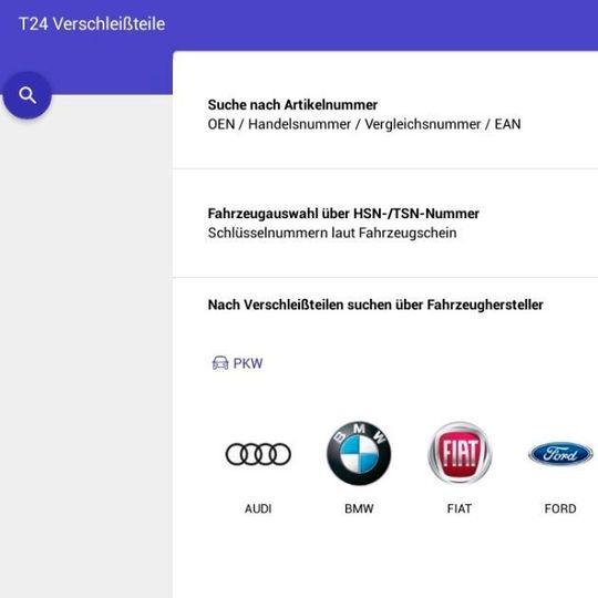 Auf dem TAB1 von Tyre24 lassen sich nun auch Verschleißteile suchen und bestellen. Auf dem TAB1 von Tyre24 lassen sich nun auch Verschleißteile suchen und bestellen.
