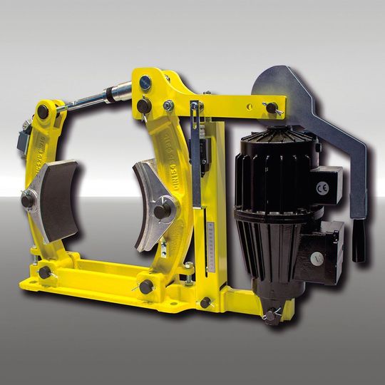 Die neuen Trommelbremsen mit maximalen Bremsmomenten von 10.000 Nm komplettieren das Industriebremsen-Programm von Ringspann. Im Bild ein Modell der Baureihe NC. Die neuen Trommelbremsen mit maximalen Bremsmomenten von 10.000 Nm komplettieren das Industriebremsen-Programm von Ringspann. Im Bild ein Modell der Baureihe NC.