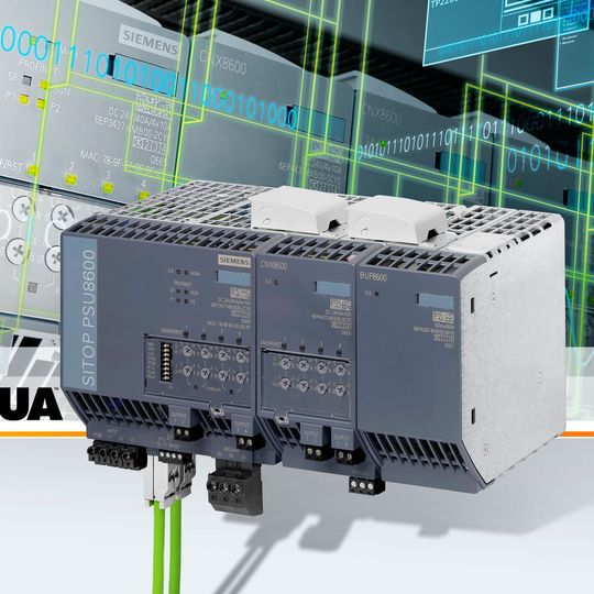 Das Stromversorgungssystem Sitop PSU8600 von Siemens unterstützt den offenen Kommunikationsstandard OPC UA. Das Stromversorgungssystem Sitop PSU8600 von Siemens unterstützt den offenen Kommunikationsstandard OPC UA.
