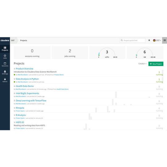 Clouderas Data Science Workbench im Einsatz. Clouderas Data Science Workbench im Einsatz.