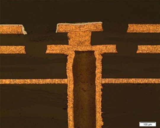 Plugging ermöglicht es, neben Durchgangsbohrungen auch mechanisch oder Laser-gebohrte Sacklöcher schnell, zuverlässig und reproduzierbar zu verfüllen und steht so umfangreicheren Anwendungsfeldern zur Verfügung. Plugging ermöglicht es, neben Durchgangsbohrungen auch mechanisch oder Laser-gebohrte Sacklöcher schnell, zuverlässig und reproduzierbar zu verfüllen und steht so umfangreicheren Anwendungsfeldern zur Verfügung.