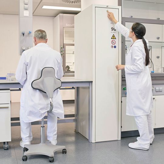 Abb. 1: Mangelware Platz – Der neue Sicherheitschrank ist inspiriert von den Vorteilen eines Apothekerschrankes. Abb. 1: Mangelware Platz – Der neue Sicherheitschrank ist inspiriert von den Vorteilen eines Apothekerschrankes.