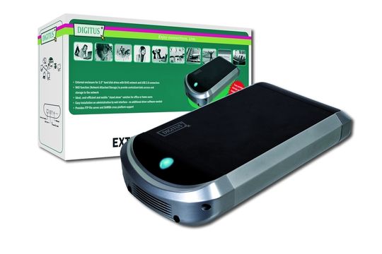 Das HDD-Gehäuse mit NAS-Funktion unterstützt SATA-Drives. Das HDD-Gehäuse mit NAS-Funktion unterstützt SATA-Drives.