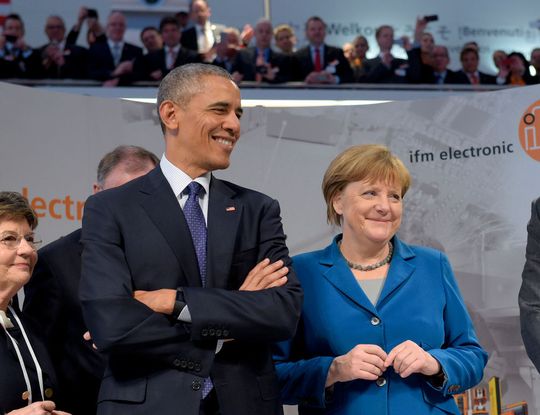 Barack Obama und Angela Merkel auf der Hannover Messe 2016.