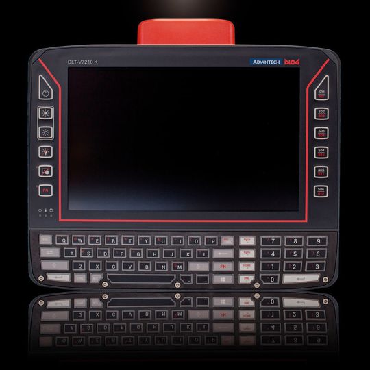 Der neue DLT-V7210K von Advantech-Dlog ist ein Fahrzeugterminal mit integrierter Tastatur. Der neue DLT-V7210K von Advantech-Dlog ist ein Fahrzeugterminal mit integrierter Tastatur.