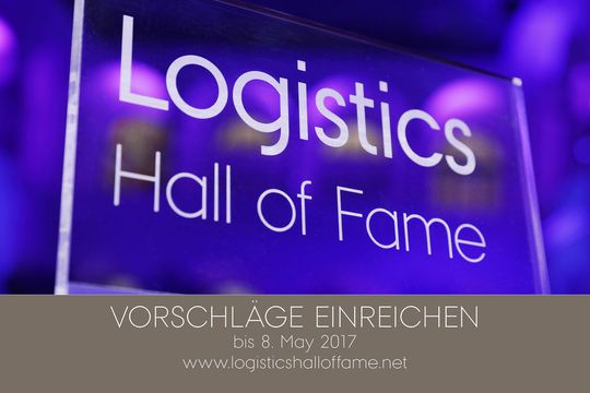 Bis zum Montag, den 8. Mai 2017, läuft noch der Countdown der diesjährigen Vorschlagsrunde für die Logistics Hall of Fame (LHOF). Bis zum Montag, den 8. Mai 2017, läuft noch der Countdown der diesjährigen Vorschlagsrunde für die Logistics Hall of Fame (LHOF).