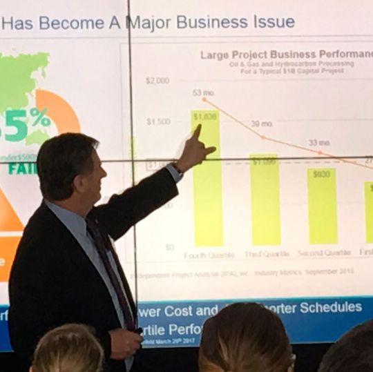 Steve Sonnenberg, CEO bei Emerson Automation Solutions, bei der Präsentation des neuen digitalen PlantWeb Ökosystems. Für ihn hat Emerson damit die Basis geschaffen, damit Kunden mittels IIoT ihre Kapitalrendite verbessern können. Steve Sonnenberg, CEO bei Emerson Automation Solutions, bei der Präsentation des neuen digitalen PlantWeb Ökosystems. Für ihn hat Emerson damit die Basis geschaffen, damit Kunden mittels IIoT ihre Kapitalrendite verbessern können.
