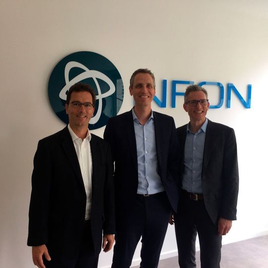 (v.l.) Hans Szymanski, CEO von Nfon, Bernhard Göth, Director Sales bei Pironet und Thomas Muschalla, Sales-Chef bei Nfon, geben die neue Wholesale-Partnerschaft bekannt. (v.l.) Hans Szymanski, CEO von Nfon, Bernhard Göth, Director Sales bei Pironet und Thomas Muschalla, Sales-Chef bei Nfon, geben die neue Wholesale-Partnerschaft bekannt.