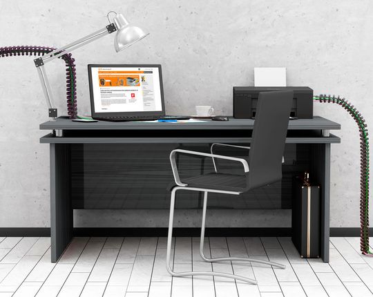 Mit der Energiekette Furniture-Chain von Igus lassen sich Leitungen in und an Möbeln sicher führen. Mit der Energiekette Furniture-Chain von Igus lassen sich Leitungen in und an Möbeln sicher führen.