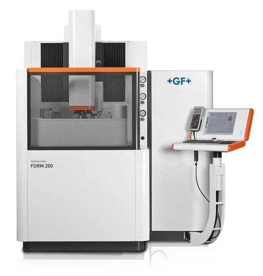 Le design de la machine à éroder Form 200 a été réalisé chez Multiple SA. Le design de la machine à éroder Form 200 a été réalisé chez Multiple SA.