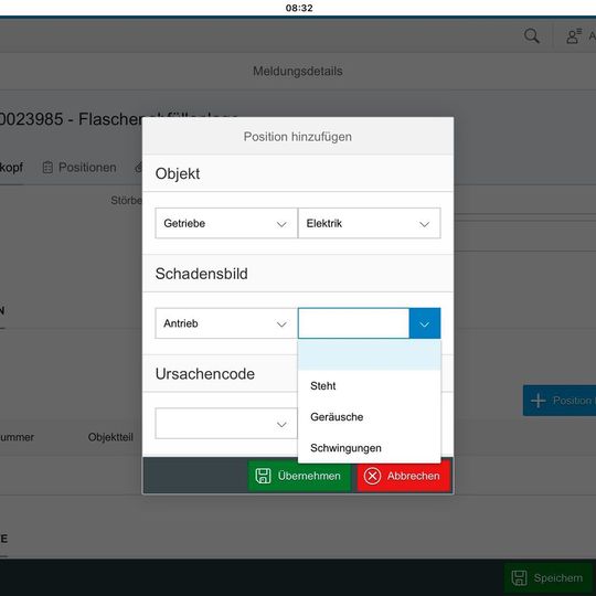 IT-Informatik präsentiert eine neue Version seiner SAP-basierten Instandhaltungs- und Servicemanagementlösung Opra-Mobile. Die Funktion „Meldungen“: Der Screenshot zeigt das Hinzufügen einer Meldungsposition aus SAP-Katalogeinträgen. IT-Informatik präsentiert eine neue Version seiner SAP-basierten Instandhaltungs- und Servicemanagementlösung Opra-Mobile. Die Funktion „Meldungen“: Der Screenshot zeigt das Hinzufügen einer Meldungsposition aus SAP-Katalogeinträgen.