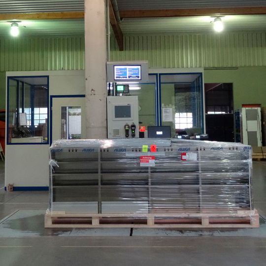 AKL-tec aus Alsdorf produziert Systeme zur Vermessung und Erfassung von logistischen Objekten wie diese übergroße Stückgutsendung auf einer Spezialpalette. AKL-tec aus Alsdorf produziert Systeme zur Vermessung und Erfassung von logistischen Objekten wie diese übergroße Stückgutsendung auf einer Spezialpalette.