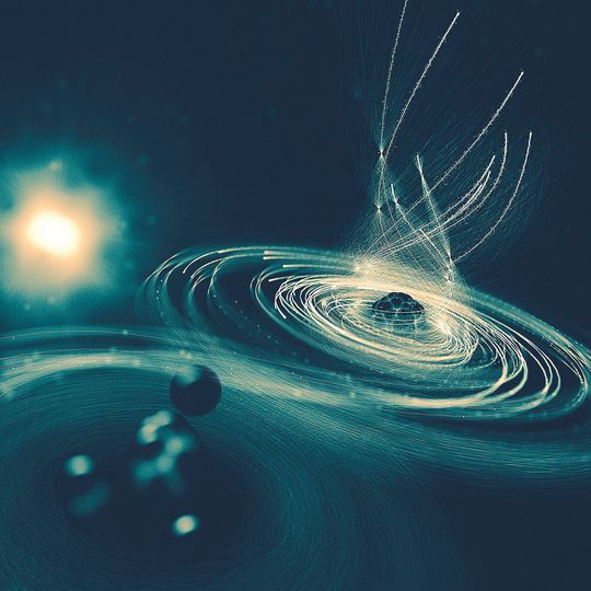 Das helle Röntgenlicht schlägt so viele Elektronen aus dem Iodatom (rechts), dass dieses wie eine Art elektromagnetisches Schwarzes Loch die Elektronen der Methylgruppe (links) absaugt, die schließlich ebenfalls davongeschleudert werden. Das helle Röntgenlicht schlägt so viele Elektronen aus dem Iodatom (rechts), dass dieses wie eine Art elektromagnetisches Schwarzes Loch die Elektronen der Methylgruppe (links) absaugt, die schließlich ebenfalls davongeschleudert werden.