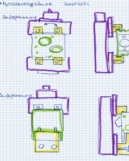 So fängt es meistens an: Mit einer Skizze.