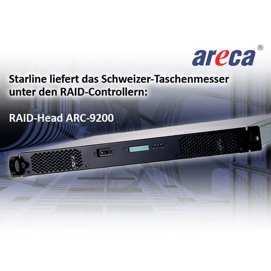 Der Areca ARC-9200 ist in Kürze bei Starline erhältlich. Der Areca ARC-9200 ist in Kürze bei Starline erhältlich.