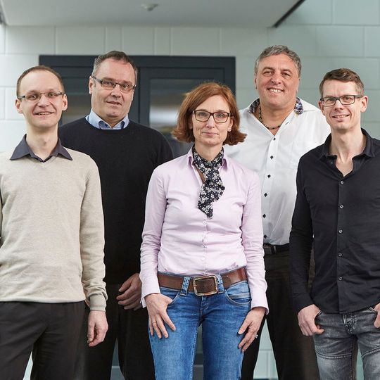 Entwickelt wurde das System SUSI TD von Cornelius Moucha, Rolf van Lengen, Anne Gebert, Bernd Klein, Mario Schmitt (v.l.n.r.). Entwickelt wurde das System SUSI TD von Cornelius Moucha, Rolf van Lengen, Anne Gebert, Bernd Klein, Mario Schmitt (v.l.n.r.).