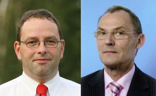Der Vorstandsvorsitzende Hubert Wolf (l.) und Vertriebsdirektor Hartwig Lander (r.) Der Vorstandsvorsitzende Hubert Wolf (l.) und Vertriebsdirektor Hartwig Lander (r.)