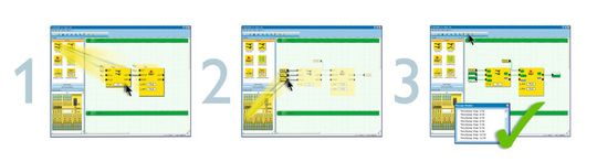 Im kostenfrei erhältlichen Software-Tool Safeconf wird die erforderliche Logik einfach per Drag & Drop aufgebaut.