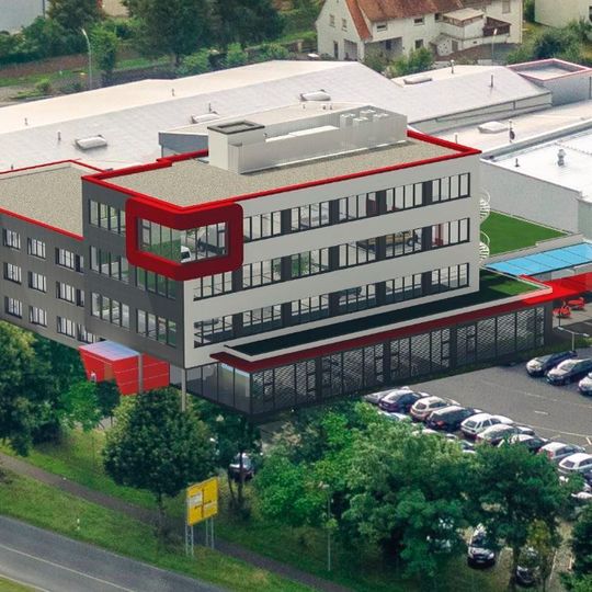 Gesamtansicht des Neubaus Gesamtansicht des Neubaus