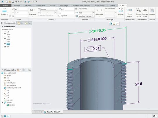 La définition basée sur le modèle avec Creo Parametric 4.0. La définition basée sur le modèle avec Creo Parametric 4.0.
