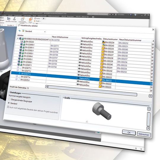 Bei Helios 2017 Service Pack 1 hat sich IDS auf den Ausbau der Multi-CAD-Kopplung und ein ein einfaches PDM/PLM-Management konzentriert. Bei Helios 2017 Service Pack 1 hat sich IDS auf den Ausbau der Multi-CAD-Kopplung und ein ein einfaches PDM/PLM-Management konzentriert.